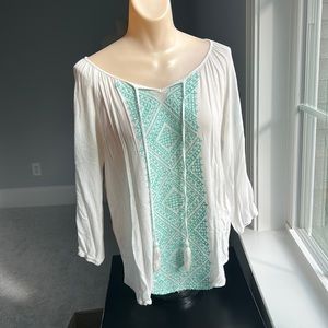 White Boho Top